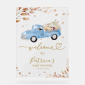 Citrouille Fall Boy Baby shower Affiche de bienven (Recto)