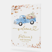 Citrouille Fall Boy Baby shower Affiche de bienven (Angle)