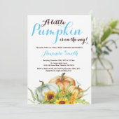 Citrouille Fall Boy Baby shower Invitation (Debout devant)