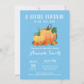 Citrouille Fall Boy Baby shower Invitation Card (Devant)