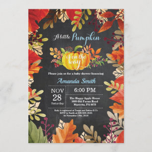 Citrouille Fall Boy Baby shower Invitation Tableau
