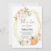 Citrouille Fall in Love Baby shower Invitation (Devant)