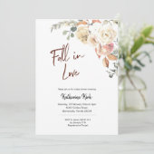 Citrouille Fall in Love Baby shower Invitation (Debout devant)