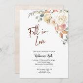 Citrouille Fall in Love Baby shower Invitation (Devant / Derrière)