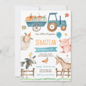 Citrouille Farm Invitation Anniversaire Automne Fa (Devant)
