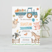 Citrouille Farm Invitation Anniversaire Automne Fa (Debout devant)