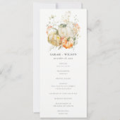 Citrouille fleur sauvage Programme de mariage aqua (Devant)