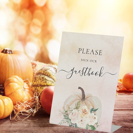 Citrouille fleurs mariage de automne panneau de ré