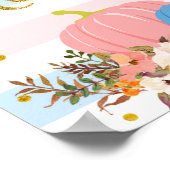 Citrouille floral Affiche de bienvenue de révélati (Coin)