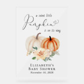 Citrouille Floral Baby shower Frosted Welcome (Recto)