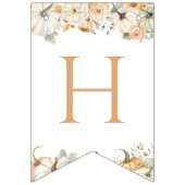 Citrouille Floral Bonne Bannière d'anniversaire (Deuxième drapeau)