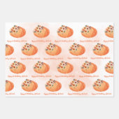 Citrouille floral d'automne avec feuille d'emballa (Devant)