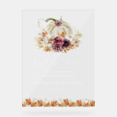 Citrouille Floral Fall In Love Mariage Affiche de  (Recto)