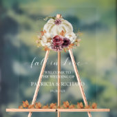 Citrouille Floral Fall In Love Mariage Affiche de  (Neutre)