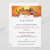 Citrouille Floral Thanksgiving Dîner Invitation (Devant / Derrière)