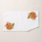 Citrouille florale Remercier (Serviette à main)