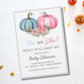 Citrouille Genre Reveal Invitation Garçon ou Fille