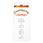 Citrouille, glands et feuilles d'automne menu Frie (Devant)