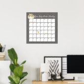 Citrouille Guess Baby's due date Poster (Bureau à domicile)