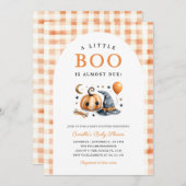 Citrouille Halloween Baby shower Invitation (Devant / Derrière)