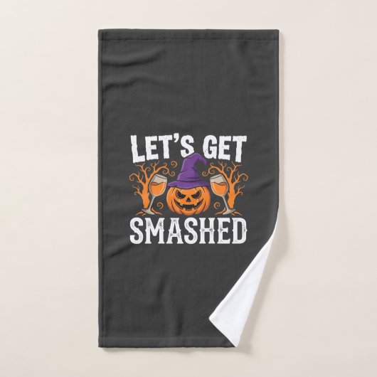 Citrouille Halloween Déchaînons-Nous (Serviette à main)