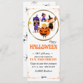 citrouille halloween invitation bébé (Devant / Derrière)
