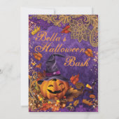 CITROUILLE HALLOWEEN INVITATION PARTI (Dos)