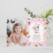 Citrouille Halloween photo carte de remerciements (Debout devant)