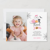 Citrouille Halloween photo carte de remerciements (Devant)