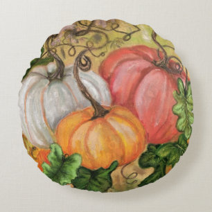 Citrouille Halloween Round Coussin