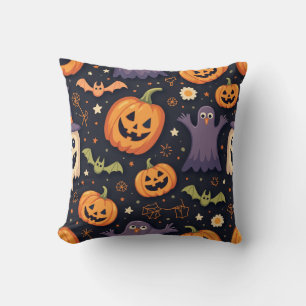 Citrouille Halloween sorcière Casquette Coussin Cu