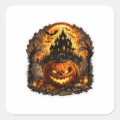 🎃 Citrouille Hantée Halloween Autocollant Vinyle (Devant)