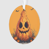 Citrouille hilare avec une expression sinistre (devant)