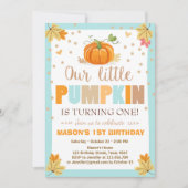 Citrouille Invitation d'anniversaire Garçon Annive (Devant)