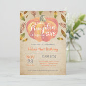 Citrouille Invitation d'anniversaire Orange (Debout devant)