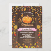 Citrouille invitation d'anniversaire. Premier anni (Devant)