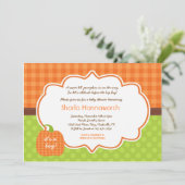 Citrouille invitation de garçon ou de fille neutre (Debout devant)