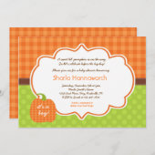 Citrouille invitation de garçon ou de fille neutre (Devant / Derrière)