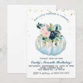 Citrouille Invitation du septième anniversaire (Devant / Derrière)