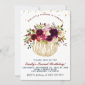 Citrouille Invitation pour le deuxième anniversair (Devant)