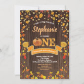Citrouille invitation pour le premier anniversaire (Devant)