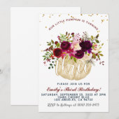 Citrouille Invitation pour le troisième anniversai (Devant / Derrière)