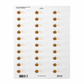 Citrouille Jack O Lantern dans une étiquette de ch (Feuille entière)