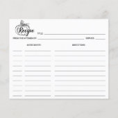 Citrouille minimaliste, Carte de recettes culinair (Devant)