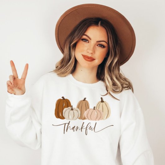 Citrouille moderne Thanksgiving Sweatshirt