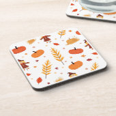 Citrouille Motif Automne Dessous de verre d'automn (Côté gauche)