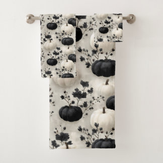 Citrouille noir et blanc design automne