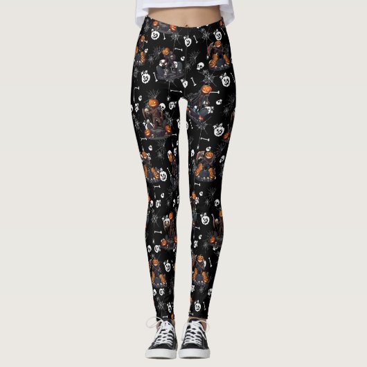 🖤 Citrouille noir King Leggings 🎃 (Devant)