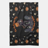 🖤 Citrouille noir King serviette de cuisine 🎃 (Vertical)