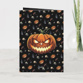🖤 Citrouille noir roi Halloween Invitation 🎃 (Dos)